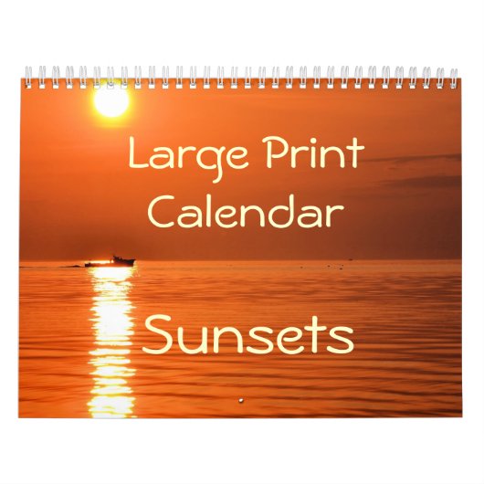 Grote Print Kalender - Zonsondergangen (Hoes)