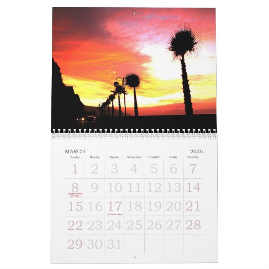 Grote Print Kalender - Zonsondergangen (Mar 2026)
