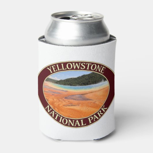 Grote Prismatische Lente in Yellowstone National P Blikjeskoeler (Blikje Voorkant)