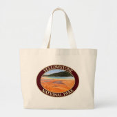 Grote Prismatische Lente in Yellowstone National P Grote Tote Bag (Voorkant)