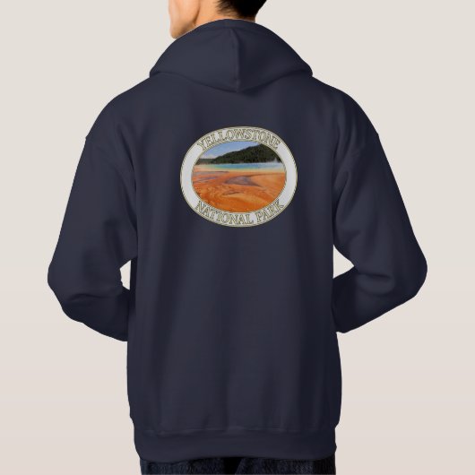 Grote Prismatische Lente in Yellowstone National P Hoodie (Achterkant)