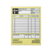 Grote pro-Logo bedrijfsfactuur/offerte Notitieblok (Linkerzijde)