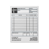 Grote pro-Logo bedrijfsfactuur/offerte Notitieblok (Linkerzijde)