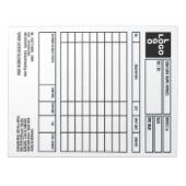 Grote pro-Logo bedrijfsfactuur/offerte Notitieblok (Voorkant)