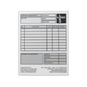 Grote pro-Logo bedrijfsfactuur/offerte Notitieblok (Linkerzijde)