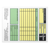 Grote pro-Logo bedrijfsfactuur/offerte Notitieblok (Voorkant)