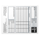 Grote pro-Logo bedrijfsfactuur/offerte Notitieblok (Voorkant)