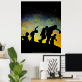 GROTE Processie voor snelle Zombie Canvas afdrukke Poster (Thuiskantoor)