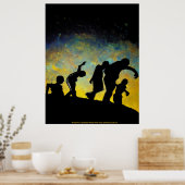 GROTE Processie voor snelle Zombie Canvas afdrukke Poster (Keuken)