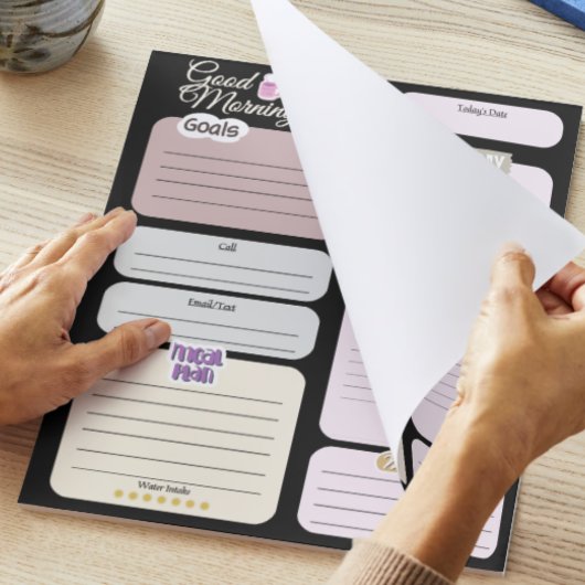 Grote productieve dagelijkse planner notitieblok