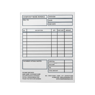Grote professionele zakelijke factuur/offerte notitieblok