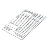 Grote professionele zakelijke factuur/offerte notitieblok (Schuin)
