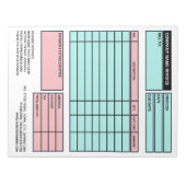 Grote professionele zakelijke factuur/offerte notitieblok (Voorkant)