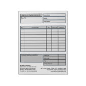 Grote professionele zakelijke factuur/offerte notitieblok (Linkerzijde)