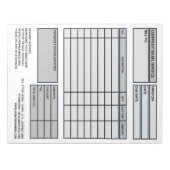 Grote professionele zakelijke factuur/offerte notitieblok (Voorkant)