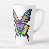 Grote Psychedelic Peace Love Music Butterfly Latte Mok (Rechts)
