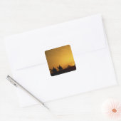 Grote Pyramiden van Giza, Egypte op zonsondergang Vierkante Sticker (Envelop)
