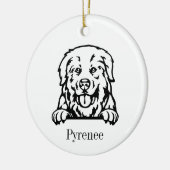 Grote Pyrenee hond ornament (Links)