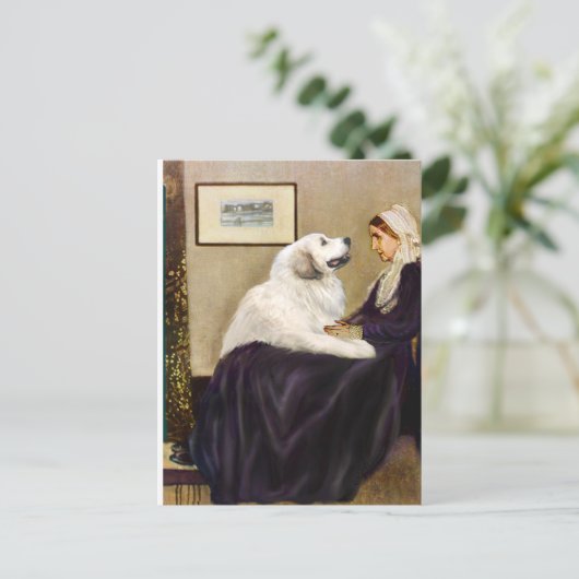 Grote Pyreneeën 2 - De moeder van WHistler Briefkaart (Staand voorkant)