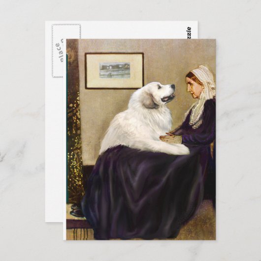 Grote Pyreneeën 2 - De moeder van WHistler Briefkaart (Voorkant / Achterkant)