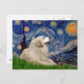 Grote Pyreneeën 2 - Sterrennacht Briefkaart (Voorkant / Achterkant)