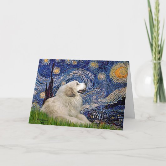 Grote Pyreneeën 2 - Sterrennacht Kaart (Voorkant)