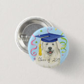 Grote Pyreneeën Afstuderen Ronde Button 3,2 Cm (Voorkant /achterkant)
