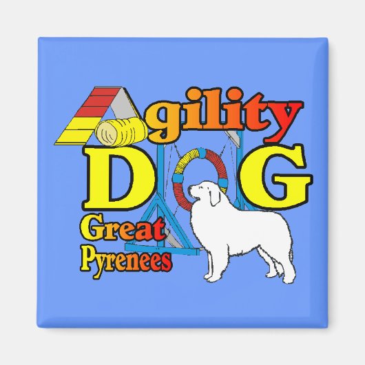 Grote Pyreneeën Agility Cadeaus Magneet (Voorkant)