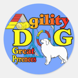 Grote Pyreneeën Agility Gifts Ronde Sticker