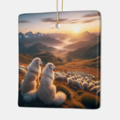Grote Pyreneeën Begin van de dag Keramisch Ornament (Links)