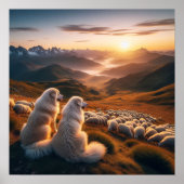 Grote Pyreneeën Begin van de dag Poster (Voorkant)