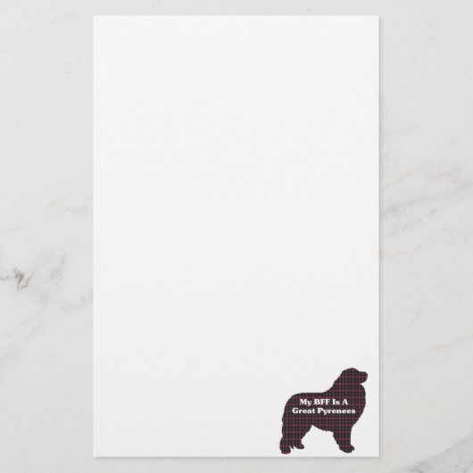 Grote Pyreneeën BFF Briefpapier (Voorkant)