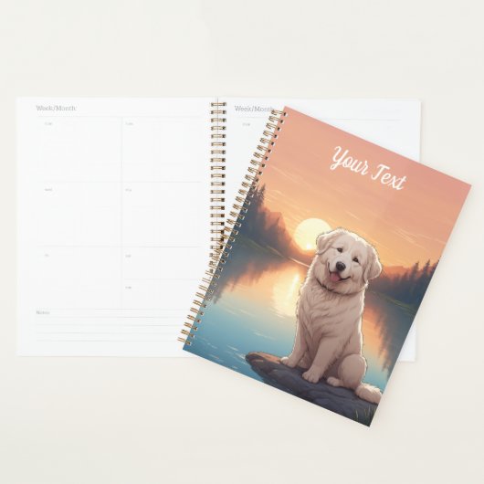 Grote Pyreneeën bij het meer Planner (Display)