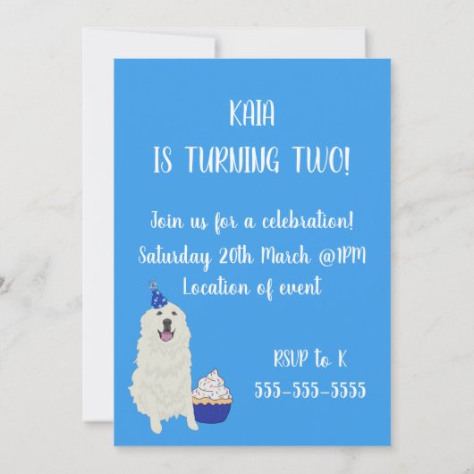 Grote Pyreneeën Birthday Kaart (Achterkant)