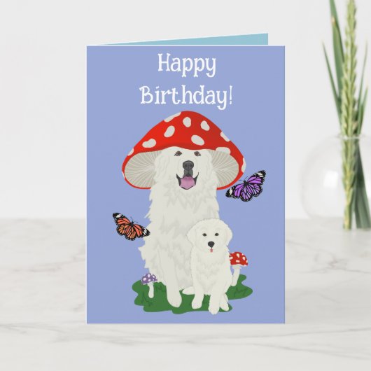 Grote Pyreneeën Birthday Kaart (Voorkant)