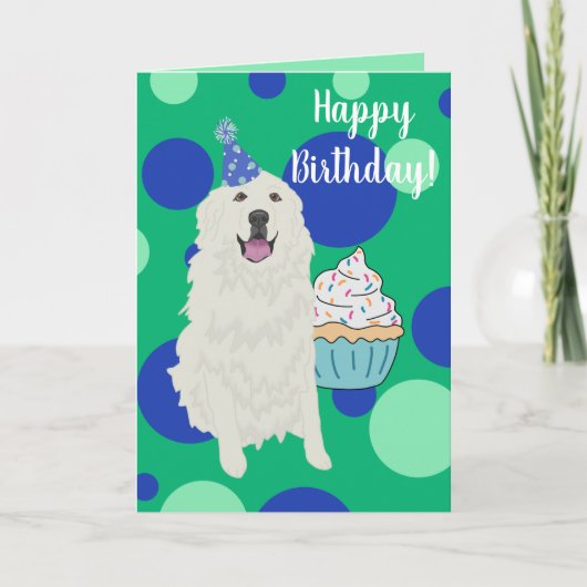 Grote Pyreneeën Birthday Kaart (Voorkant)
