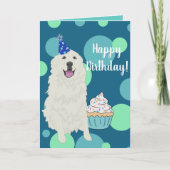 Grote Pyreneeën Birthday Kaart (Voorkant)