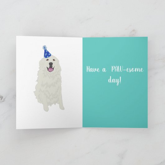  Grote Pyreneeën Birthday Kaart (Binnen)