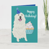 Grote Pyreneeën Birthday Kaart (Voorkant)