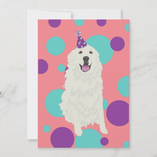 Grote Pyreneeën Birthday Kaart (Voorkant)