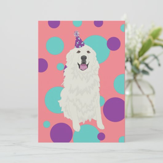  Grote Pyreneeën Birthday Kaart (Staand voorkant)