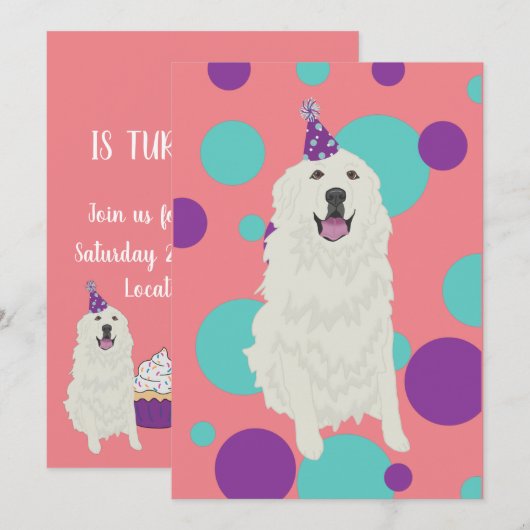 Grote Pyreneeën Birthday Kaart (Voorkant / Achterkant)