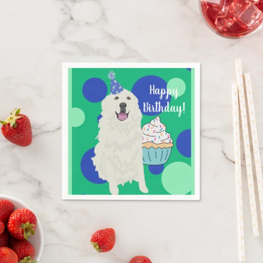 Grote Pyreneeën Birthday Servet (Insitu)