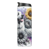 Grote Pyreneeën Bloemenversiering Thermosbeker (Geroteerd rechts)