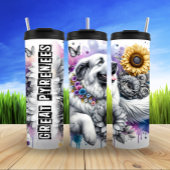 Grote Pyreneeën Bloemenversiering Thermosbeker