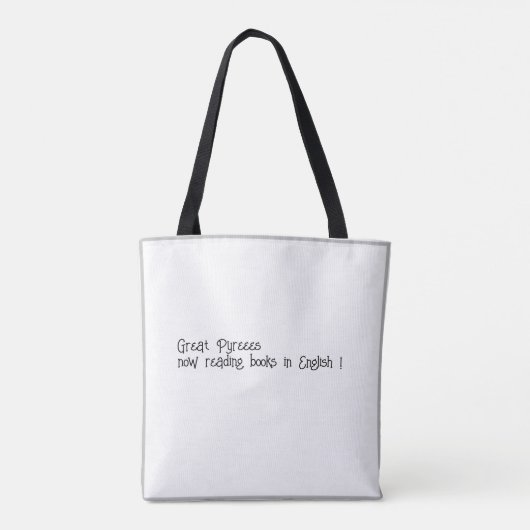 Grote Pyreneeën Boekentas Tote Bag (Achterkant)