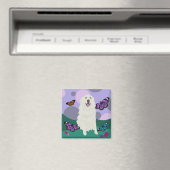 Grote Pyreneeën Butterfly Magneet (Insitu (Vaatwasser))