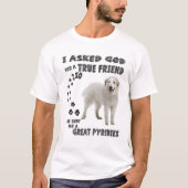 Grote Pyreneeën citeren mama papa Print, Pyrenese T-shirt (Voorkant)