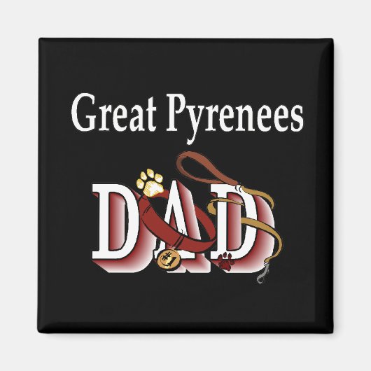 Grote Pyreneeën DAD Magnet (Voorkant)