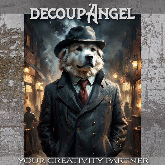 Grote Pyreneeën - Decoupage - Tissuepapier